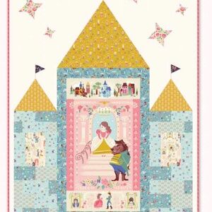 Beauty & the Beast Castle Quilt Kit: Princess Belle Cotton Fabric Panel Binding